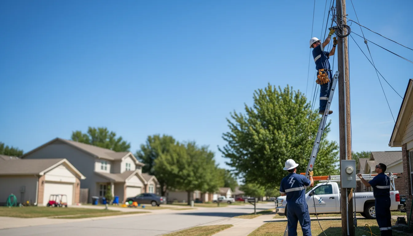 Residential electrician providing installation services in Cairo, NE